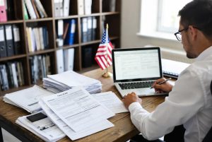 Certified LS-203 translation for Defense Base Act claim documents with legal and medical paperwork