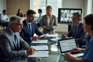 Professional Indian language interpreter assisting defense contractors during DBA legal and medical communication
